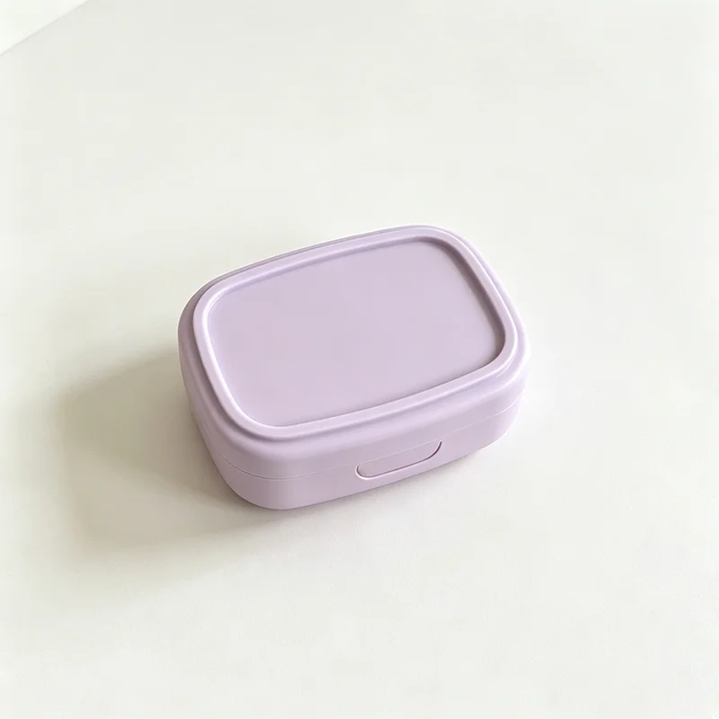 Vibrant Compact Contact Lens Case with Mirror - Portable Soaking Storage Kit