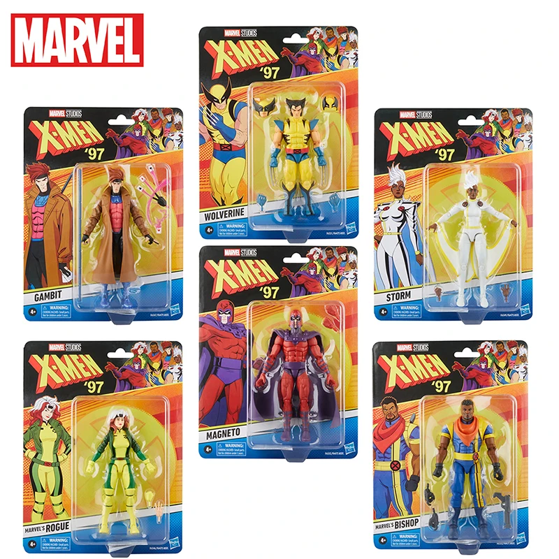 

Original Marvel Legends Series X-Men 97 Magneto Wolverine Rogue Gambit Biship Storm Action Figures 6 inch PVC Model Toys Gifts