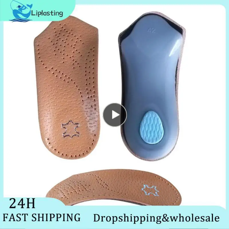 

Leather Orthotic Insole for Flat Feet Arch Support Orthopedic Shoes Sole Insoles for Feet Suitable Men Women Children O/X Leg