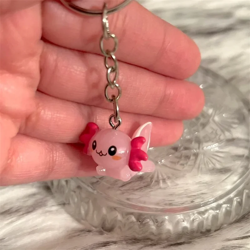 Charming Kawaii Axolotl Charm Keychain