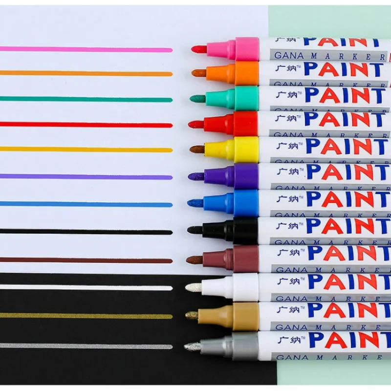 Permanent marker Paint Cleaner Car Wheel Tire Oily Painting Pen Auto Rubber Tyre Polishes Metal Graffiti Touch Scratch Wet Wax