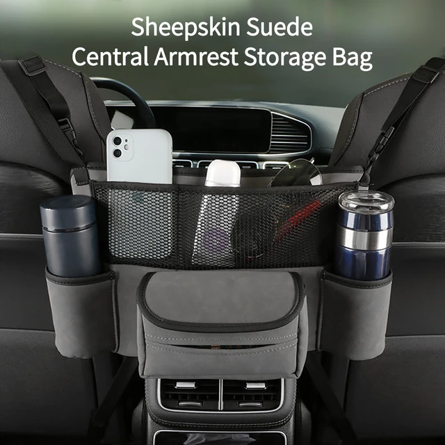 Car Seat Storage Bag Center Control Seat Back Pocket Tissue Water