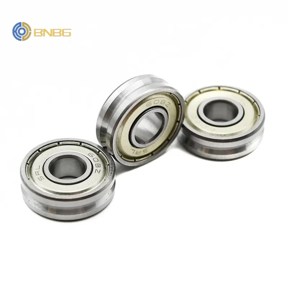 V608zz externo anel sulcado straightener guia rolamentos de roda 5PCS 8*22*7 mm polia V largura do sulco 1.5mm v608/22 grooved bearing pulley