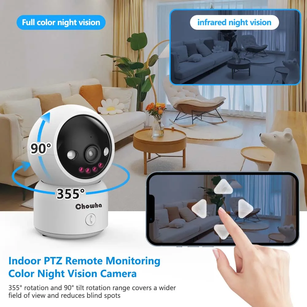 ONVIF Caméra IP WiFi d'intérieur 3MP 2.4/5G WiFi Sécurité domestique Caméra  de surveillance sans fil Détection humaine Caméra couleur Vision nocturne -  AliExpress