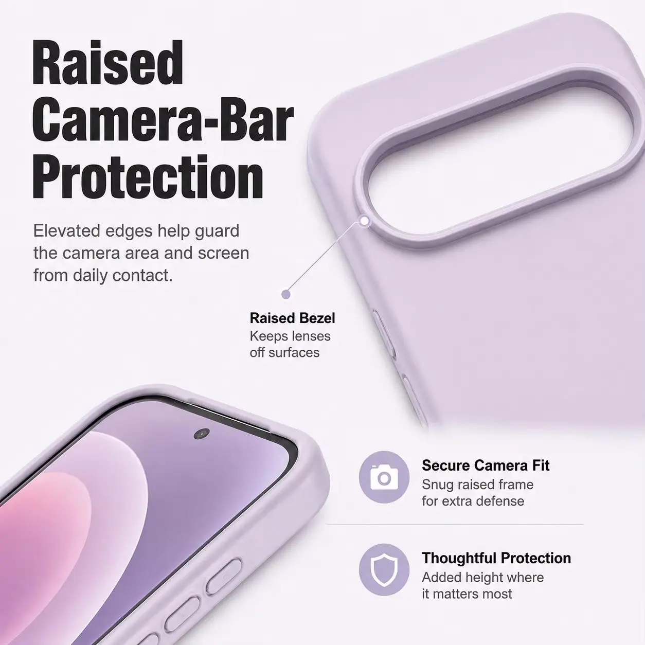 Simple Skin-friendly Liquid Silicone Shockproof Bumper Case
