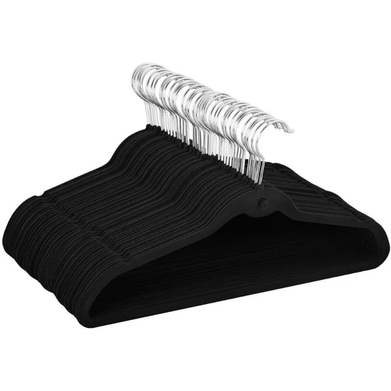 

Cascading Non Slip Velvet Hangers - Heavy Duty - Suit Hangers Space Saving Clothes Hangers 360° Swivel Hook
