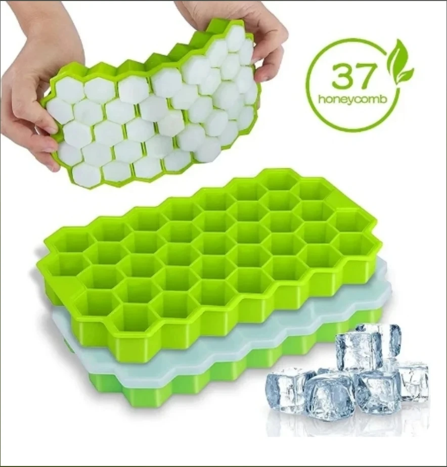 37 Lattice ice Cube Tray ice maker Honeycomb cube Tray home DIY cube maker silicone rink great Honeycomb Ice mould 1pcs ice cube molds