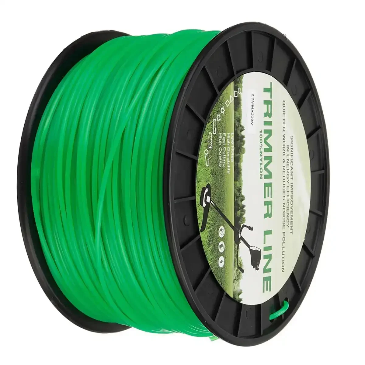 

Rope Mower Grass Lawn Brush 210m*2.7mm Mowing Accessory Cutter Nylon Strimmer Wire Trimmer Line