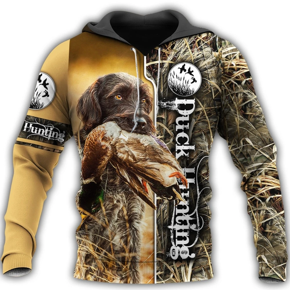 Boar Rhinoceros Dog Hunting Rabbit 3D Print Men Hooded Hoodies Hunter Women Sweatshirts Casual Hip Hop Shirt Clothing 02 |