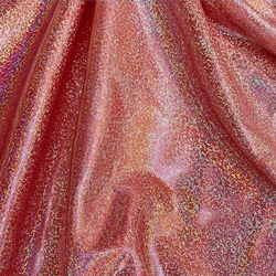 Glitter Laser Iridescent Holographic Polyester Fabric - 59in x19in(150x50cm) (Iridescent Red)