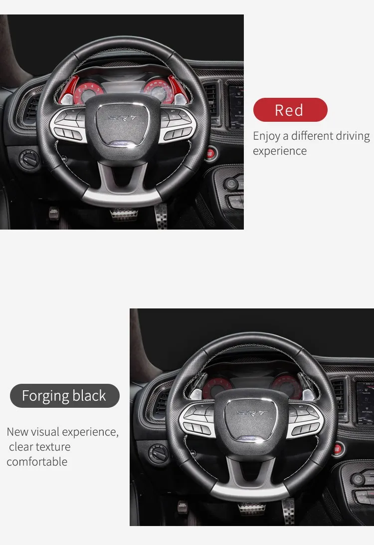 Carbon Fiber Car Steering Wheel Extension Paddle Shifter Fit For New Jeep Dodge Hellcat T-carbon Car Accessories