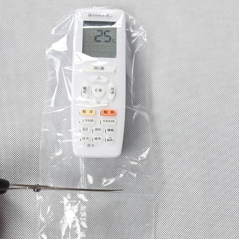 PVC Clear Heat Shrink Protective Film for Video TV Air Condition Remote Control Dustproof Cover Waterproof Protective Case 10pcs