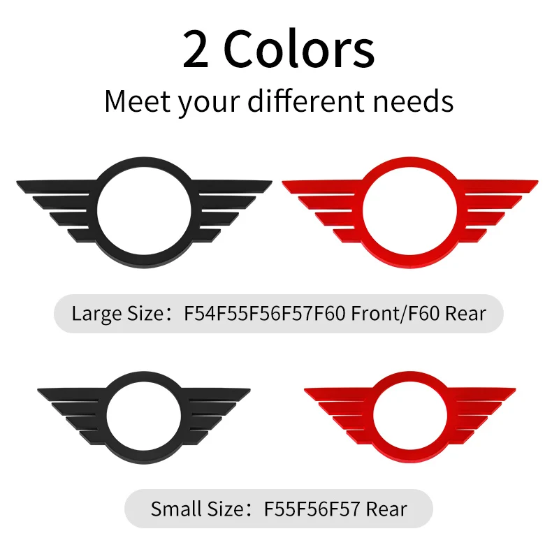 미니 쿠퍼 F54 F55 F56 F57 F60용 3D ABS 자동차 앞 보닛 후면 트렁크 로고 스티커 외장 엠블럼 배지 장식 데칼