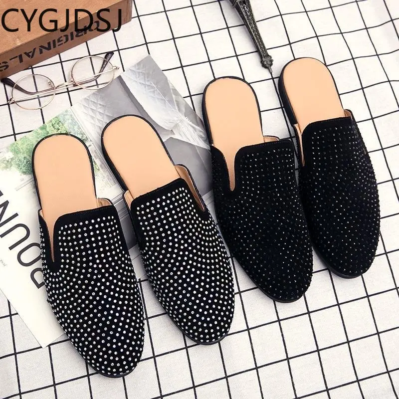 

Casuales Mules Homme Slippers Luxury Designer Summer Slippers Half Shoes for Men Slippers Men Luxury Summer Shoes Men Zapatillas