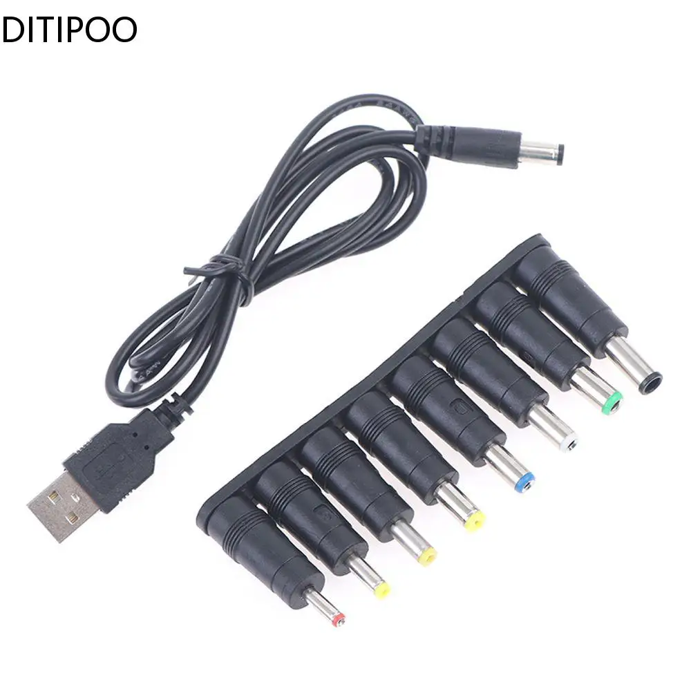 8pcs Universal Laptop DC Power Supply Adapter Connector Plug AC DC Jack