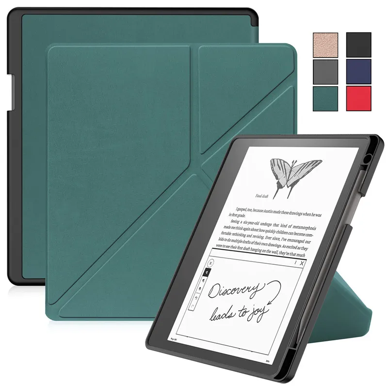 Case For Kindle Scribe Cover 10.2" Magnetic Fold Smart Leather Cover For Funda Kindle Scribe Case With Pen Holder Stand Shell