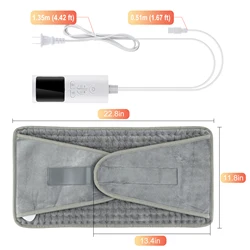 Cozy Electric Heating Pad - Washable Winter Warmer - US (Light Grey)