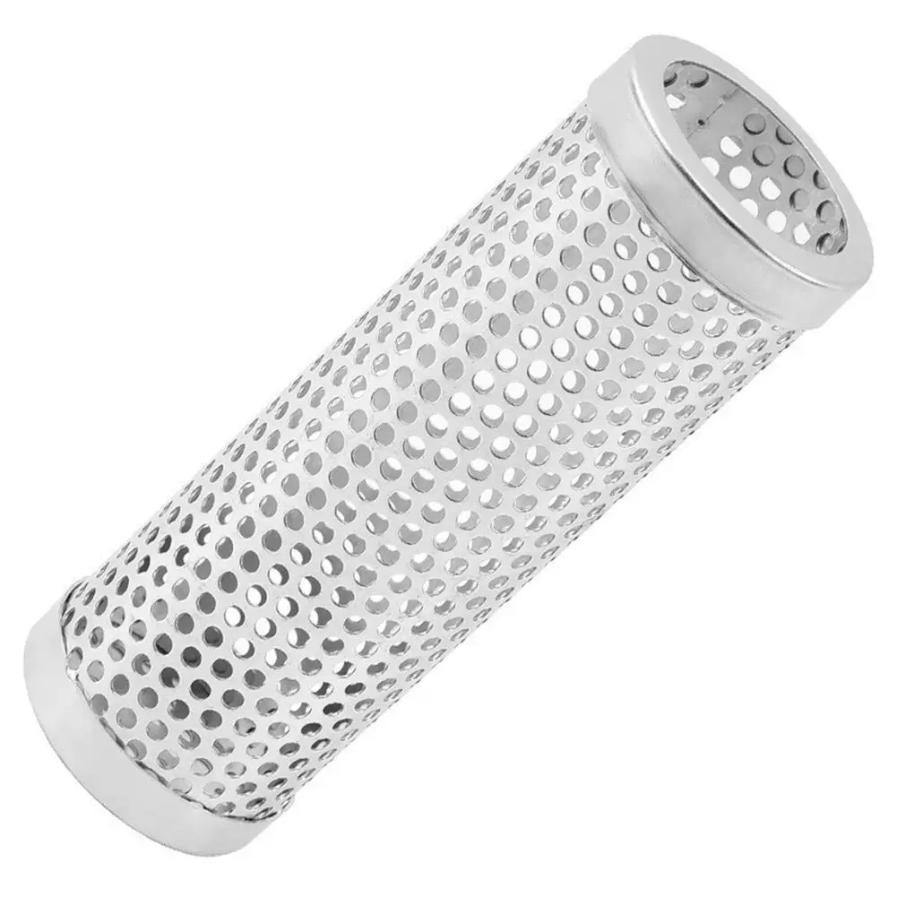 BBQ Grill Smoker Box Tube Pipe Densed Ventilation Hole Multi-purpose 304 Stainless Steel For Meat Smoking Accessories Tools