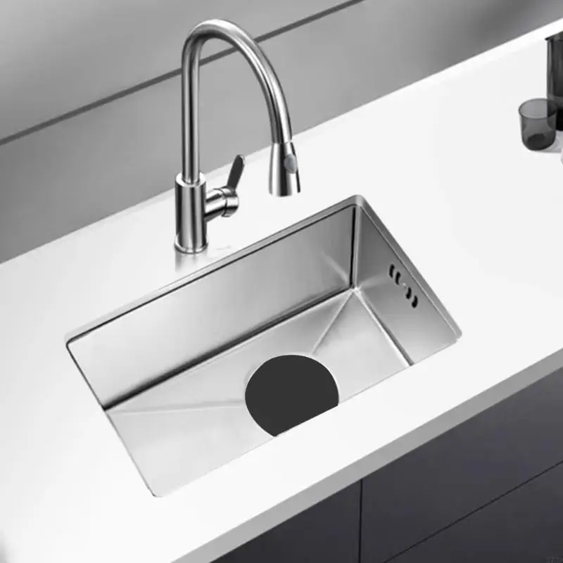 Stainless Steels Square Kitchen Sinks Single Bowl Dish Washing Sink Balcony Wash Basin Kitchen Vegetable Small Sink 37JD