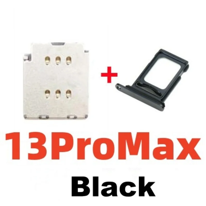 1set 듀얼 Sim 카드 리더기 플렉스 케이블 + iPhone 14 Plus 12 13 11 Pro Max 나노 커넥터 홀더 어댑터 용 트레이 슬롯