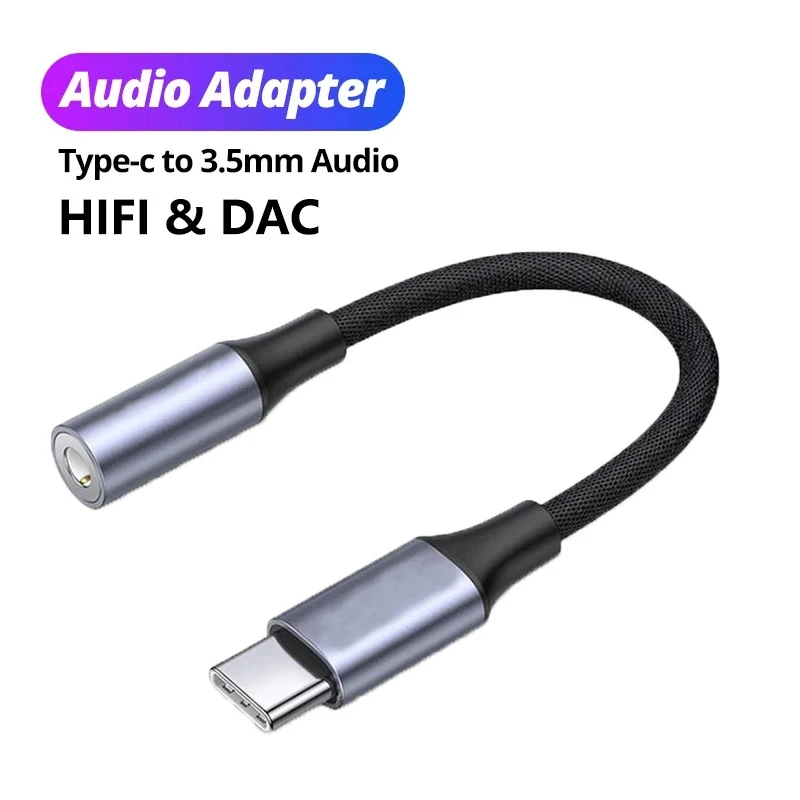 Universal Type-C to 3.5mm Audio Aux Adapter Cable