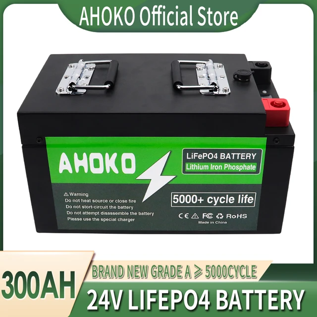 24V 300Ah LiFePO4 Battery Built-in BMS Lithium Iron Phosphate Battery Pack  For RV Campers Golf Cart Solar Storage With Charger - AliExpress