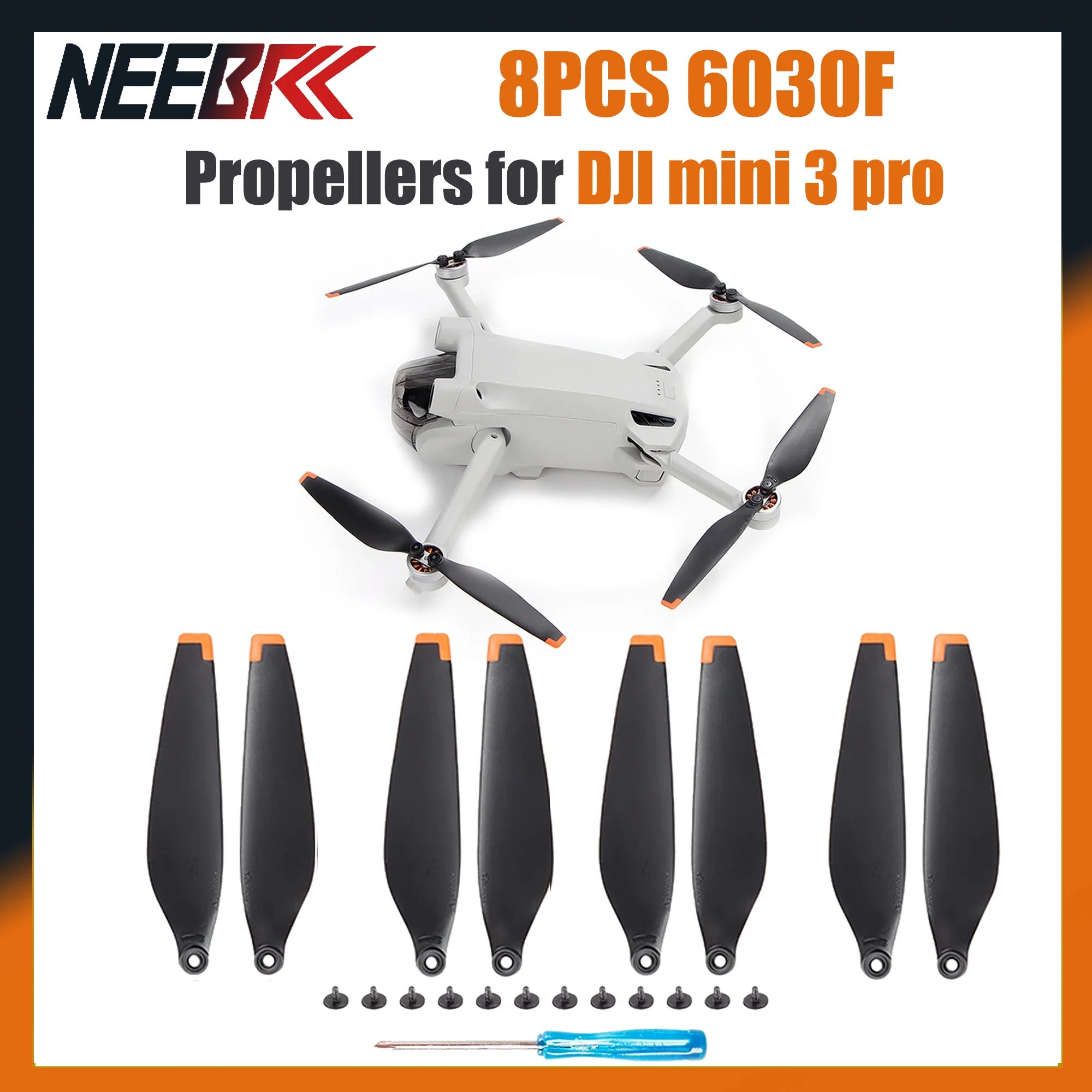 8PCS 6030F Ersatz Propeller Geräuscharm Prop Flügel Fans Ersatzteile Geeignet für RC Racing Drone DJI Mini 3 Pro zubehör