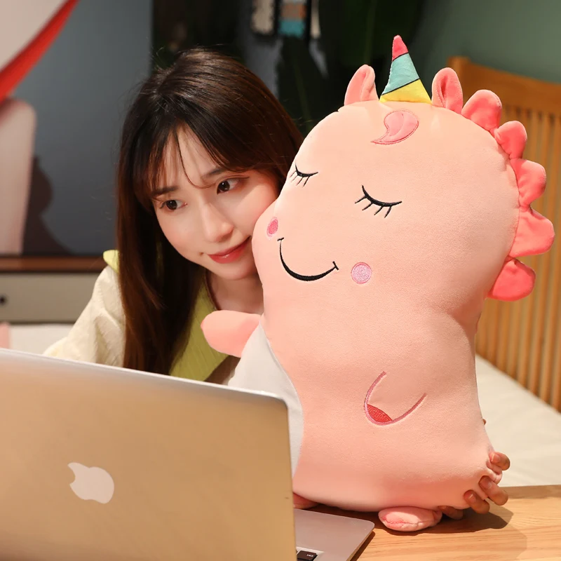 

50/70cm Cartoon Cute Animal Pillow Fat Dinosaur Unicorn Panda Plush Toy Cute Doll Appease Sleepy Cushion For Kids Girls Gift