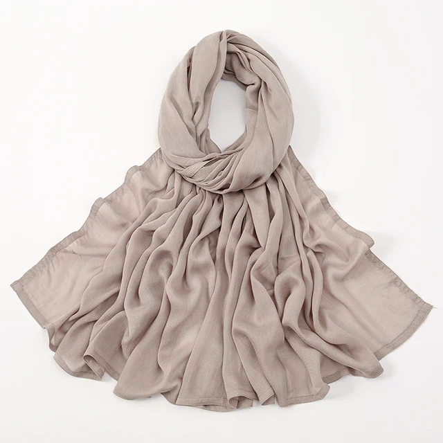 Nouveau Hijabs musulmans pour femmes écharpe mince châles unis Femme Musulman doux Viscose rayonne foulard islamique Turban bandeau 190x85 cm