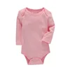 Solid Colour Baby's Rompers Cotton Bodysuit For Newborns Four Season Long Sleeve Infant Baby Girls Boys Clothes Jumpsuit 3-24M 4