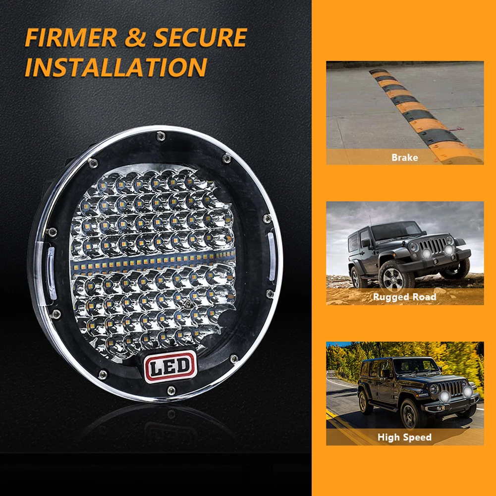 

Brand New Headlight OffRoad Round 30000LM 300W 7\\'\\' Accessories Driving Fog Lamp For Jeep LED Work Light Spot