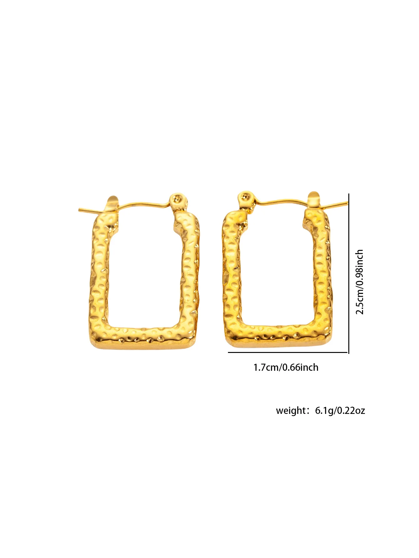 Stainless Steel Chunky Waterproof Hoop Earrings for Women Charm Temperament Geometric Thick Earring Jewelry 9