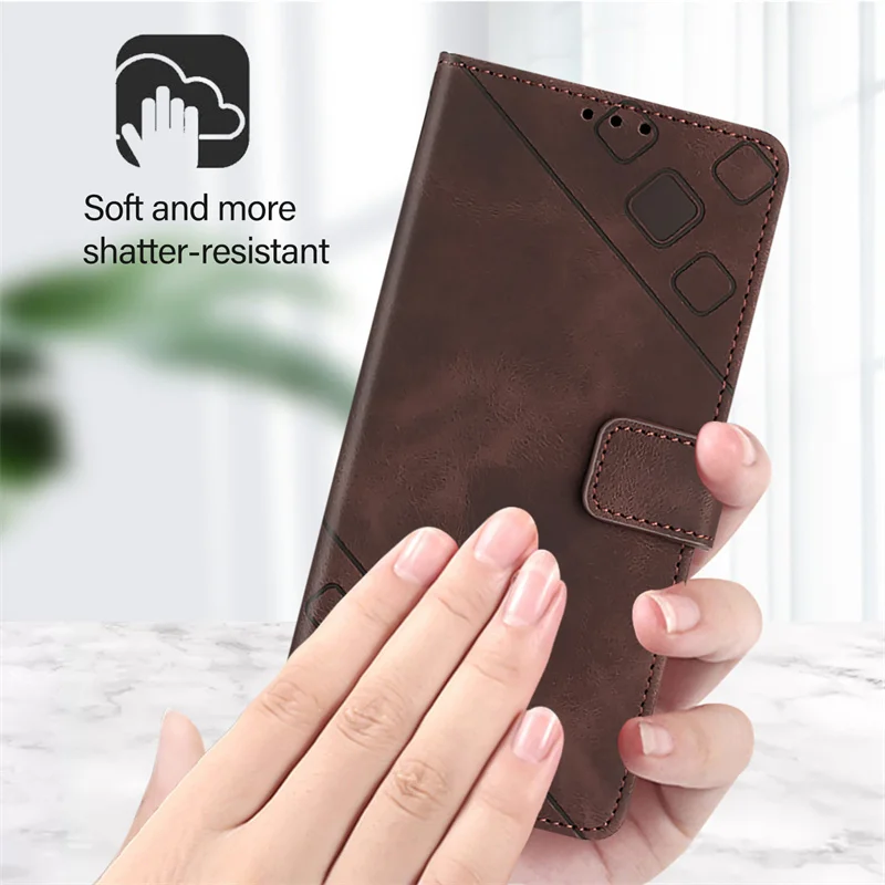 Leather Flip Wallet Case with Card Pocket and Magnetic Closure - Elegant Protection