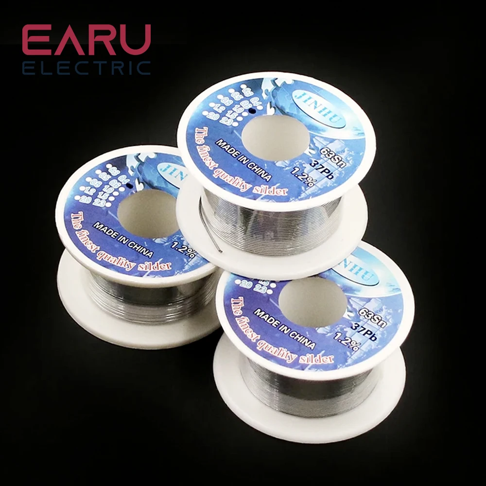 soldering wire Tin lead Rosin Core Solder Wire 0.3mm 0.4mm 0.5mm 0.6mm 0.8mm 1.0mm 2% Flux Reel Welding line Cable Lead Core BGA Repair SMT