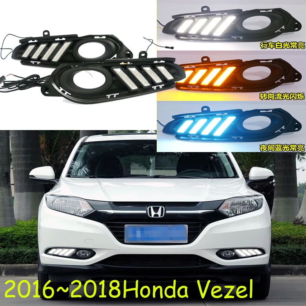 

Автомобильная лампа-бампер для Honda Vezel xrv HRV HR-V передняя фара HR V 2015 ~ 2018y автомобильные аксессуары Светодиодные Автомобильные дневные ходовые огни
