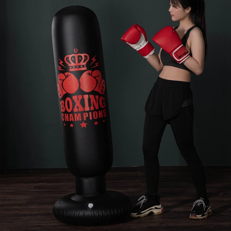 1PC Fitness Inflatable Punching Bag Stress Punch Tower Fight Exercise Speed Stand Boxing Bag
