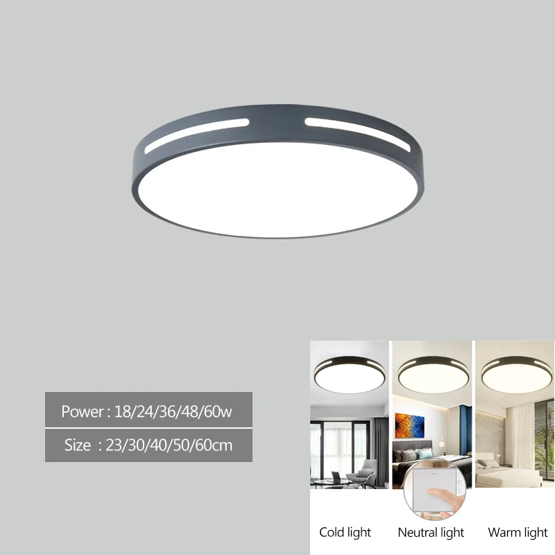 Modern Ultra-thin LED Ceiling Lights for Living Room Bedroom Led Lamp Round Remote Dimmable Macaron Colors Lighting recessed ceiling Ceiling Lights