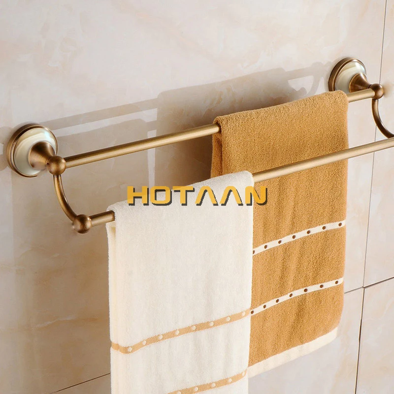 Antique Brushed Solid Brass Bathroom Accessories Sets European jade base Bathroom Hardware Sets Retro Products bathroom accessories set