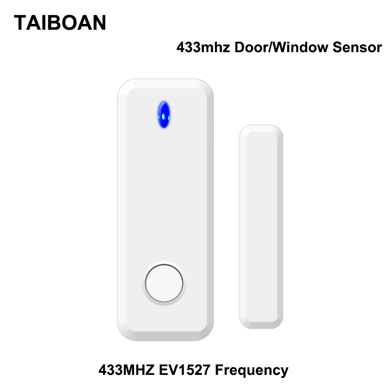 Беспроводной дверной датчик сигнализации TAIBOAN, 433 МГц, новый детектор открытия/закрытия окон, аксессуары для домашней сигнализации, хост/панель