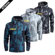 

Strava Men's Windbreaker Spring Cycling Jackets Waterproof Bicycle Cycling Clothing Pocket Hooded Windproof Ykywbike Outerwear