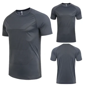 Camiseta de lycra rash guard camiseta de protección solar camiseta deportiva de secado rápido de manga corta ajustada tipo R363