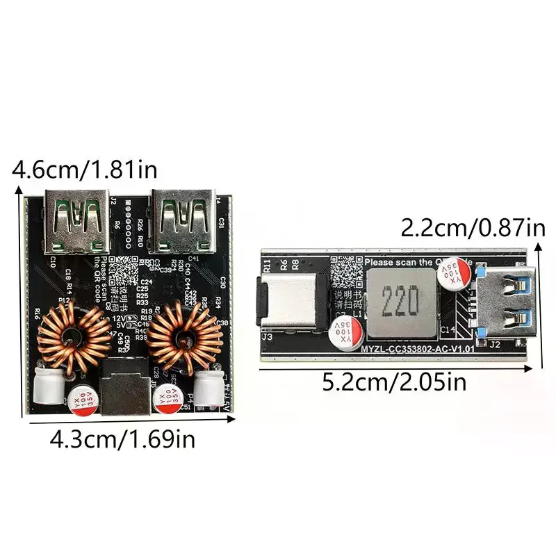 PD100W/PD140W DIY 고속 충전 데스크탑 장치, 풀 프로토콜 단일/듀얼 채널 마더보드
