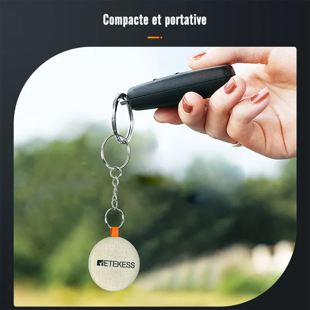 Retekess TH005 Localisateur d'Objets, Bluetooth Intelligent Porte Clé Gps,  Batterie Remplaçable, Positionnement Précis, Détecteur de Téléphone,  Traceur GPS pour Bagages, Portefeuille (2Pcs) : : High-Tech