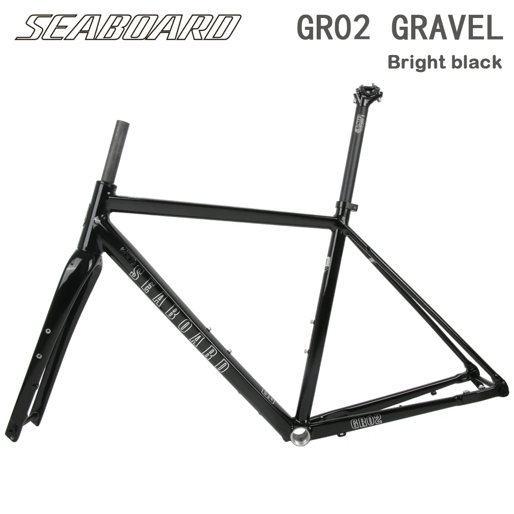 

Seaboard Gravel Aluminum Alloy Road Frame Disc Brake With Carbon Fork Thru Axle 12x142mm Gravel Frameset Multiple Colors