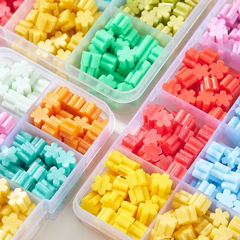 벚꽃 옻칠 왁스 입자, 상자 왁스 입자, 청첩장 봉투 카드 씰링에 사용, 10/15/24 그리드, 1 박스