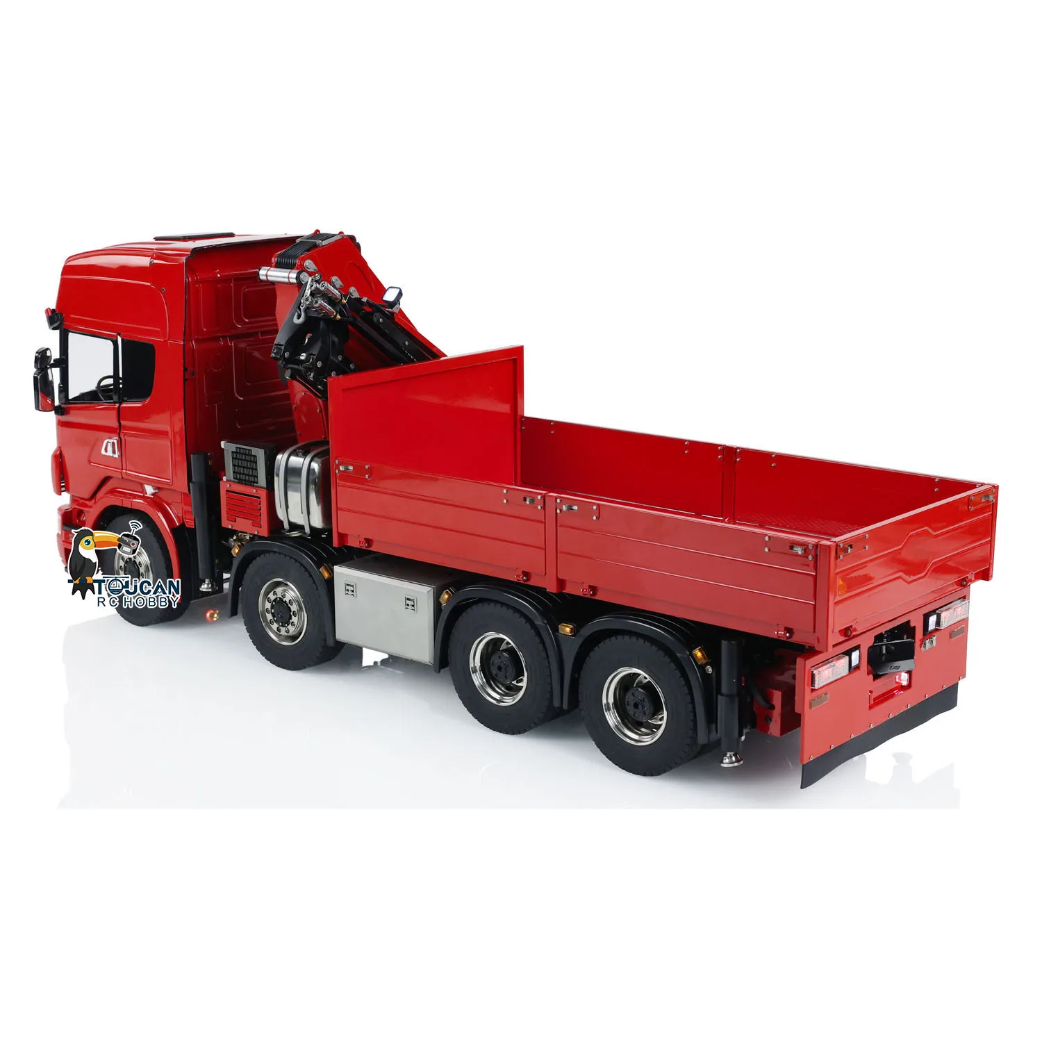 1/14 8x8 RC Hydraulic Crane Tractor Truck Electric Car Quick Attached Bucket Painted Finished Radio Control Vehicle Car Light 6