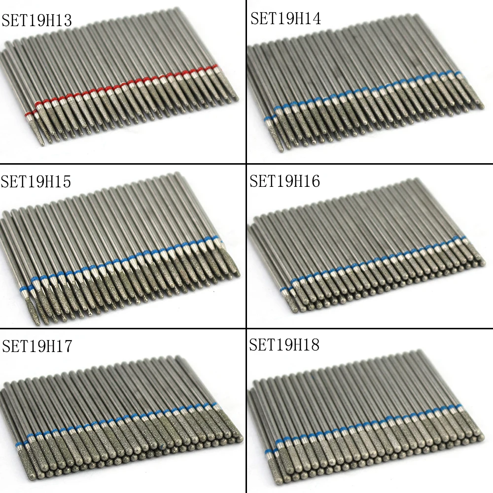 Nail Drill Bit 50pc Diamond Nail Drill Bit Set Cuticle Clean Milling Cutter Manicure Electric Cutter Bits Accessories Dead Skin Remove