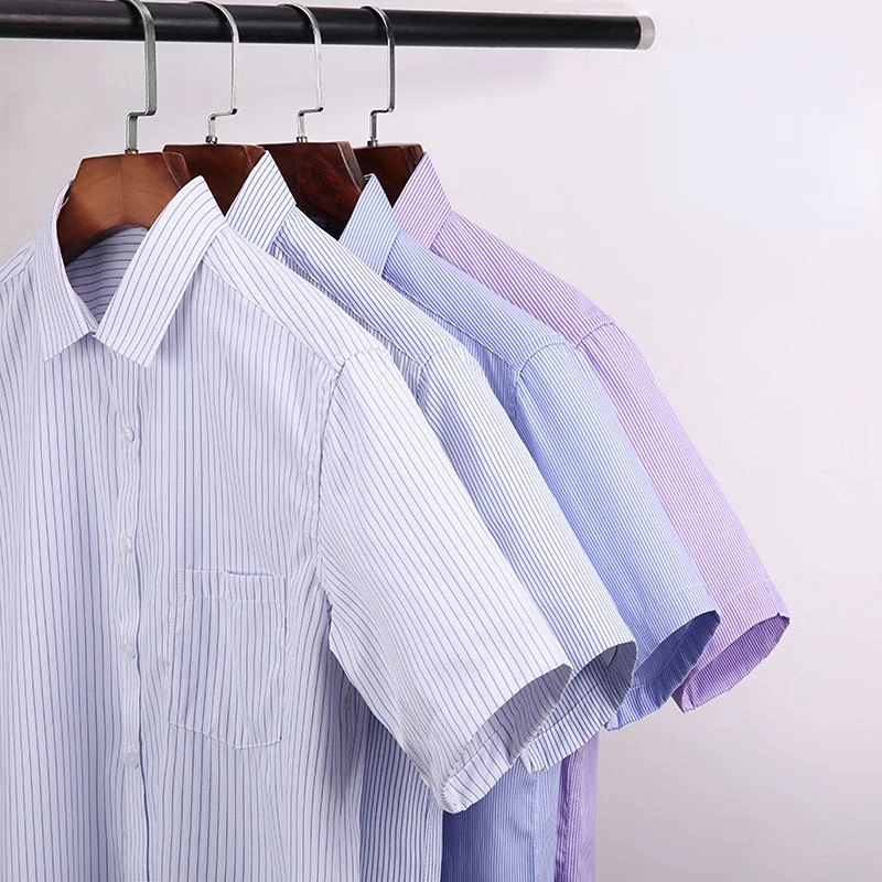 

Beach Style Men's Shirts Cotton Hot Sale Plus Size Summer Solid Color Turn-down Collar Casual Short-Sleeved Men's Clothing
