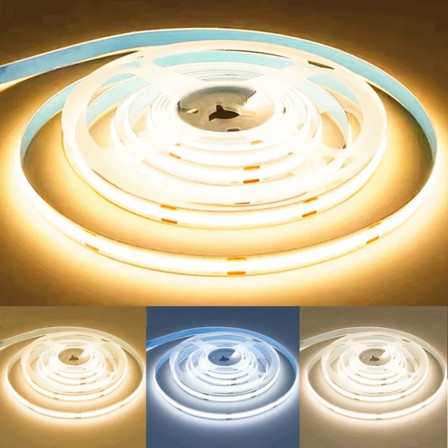 Dimmable 320LED 10m LED COB Strip DC 12V 24V FOB Lights for Room Bedroom Decor High Density Soft Flexible Neon Tape Light Lamp