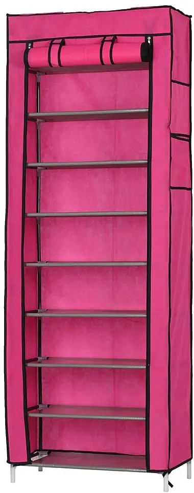 10 Tiers Non-Woven Fabric Shoe Rack Organizer Enough Storage Room Shoe Storage Cabinet Shelf With Dustproof Cover